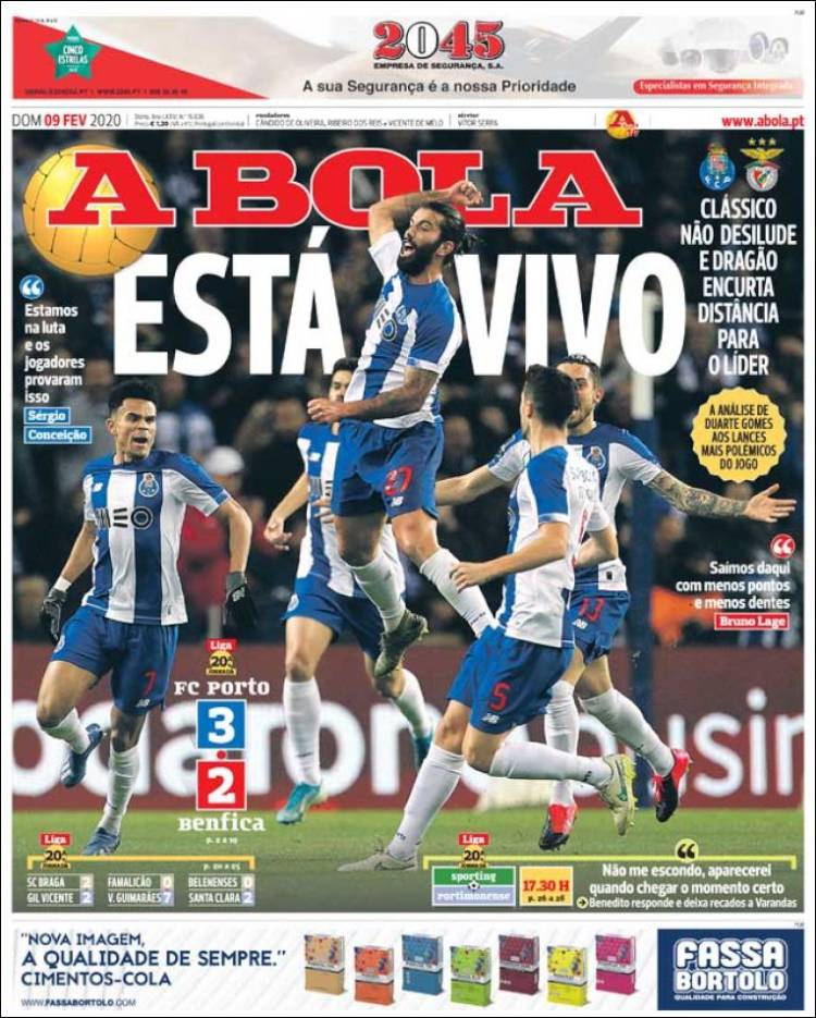 Portadas de diarios deportivos del mundo del 9 de febrero del 2020