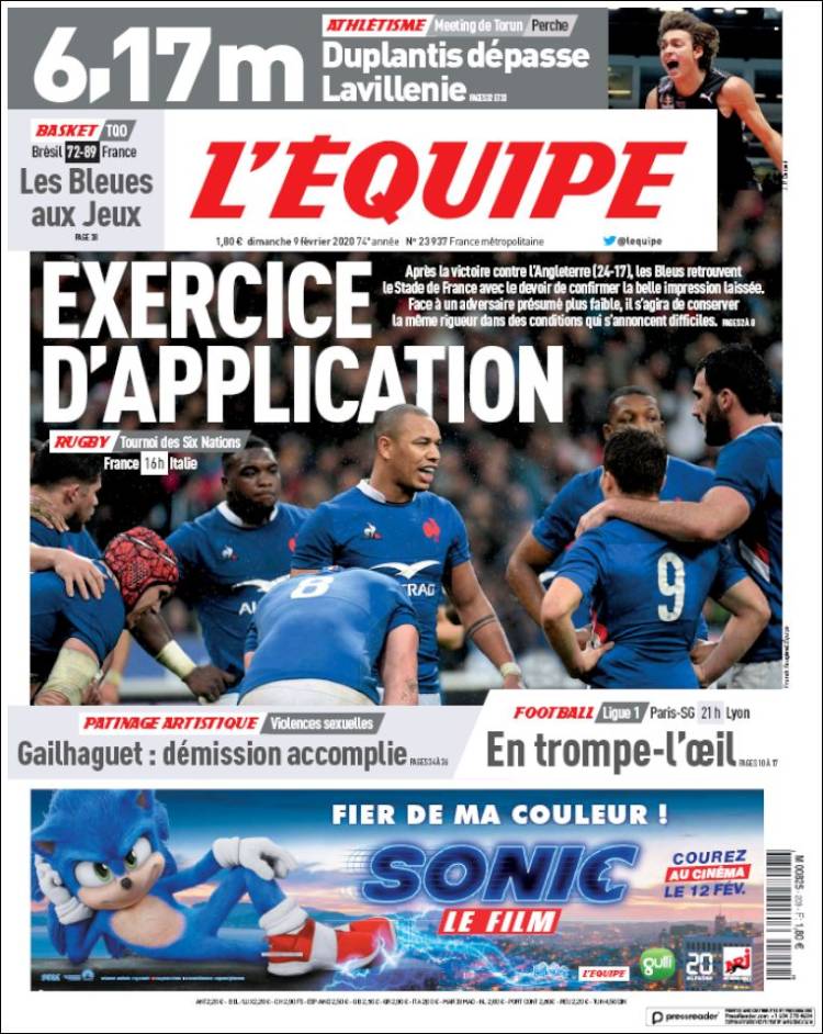 Portadas de diarios deportivos del mundo del 9 de febrero del 2020