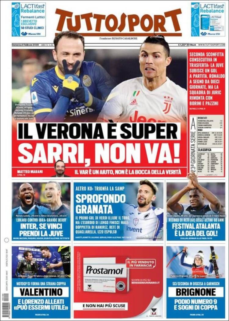 Portadas de diarios deportivos del mundo del 9 de febrero del 2020