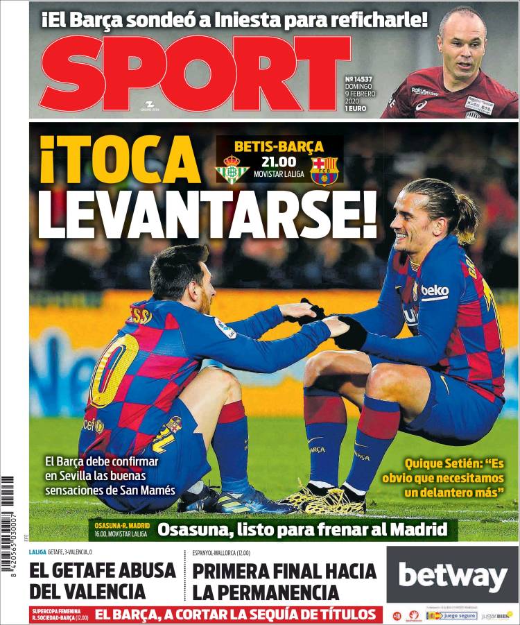 Portadas de diarios deportivos del mundo del 9 de febrero del 2020