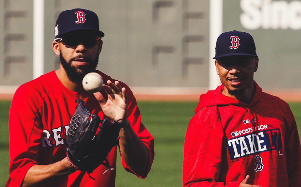 Price y Betts coincidieron de 2016 a 2019 con los Red Sox de Boston. (Foto: @LasMayores)