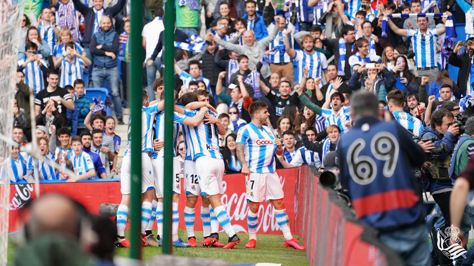 La Real cerró una semana den ensueño en donde eliminó al Madrid de Copa y ganó el derbi vasco (FOTO: Twitter)