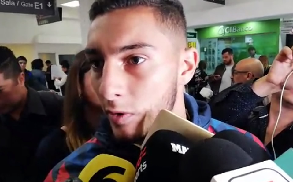 Sebastián Cáceres llegó a México. (Foto: MT)