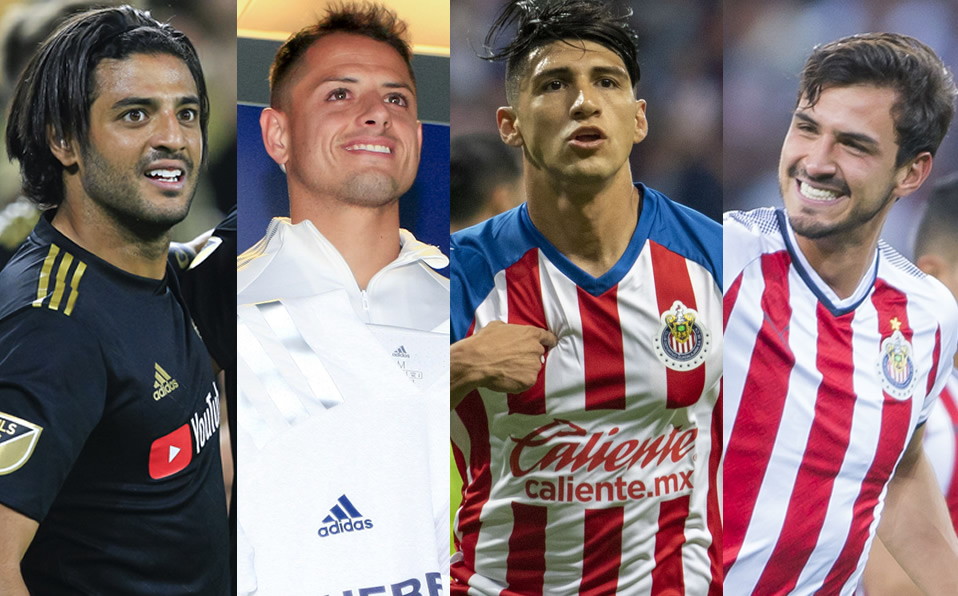 Vela, Chicharito, Pulido y Alanís. (Foto: Mexsport)