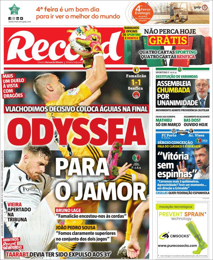 Portadas de diarios deportivos en el mundo del 12 de febrero de 2020