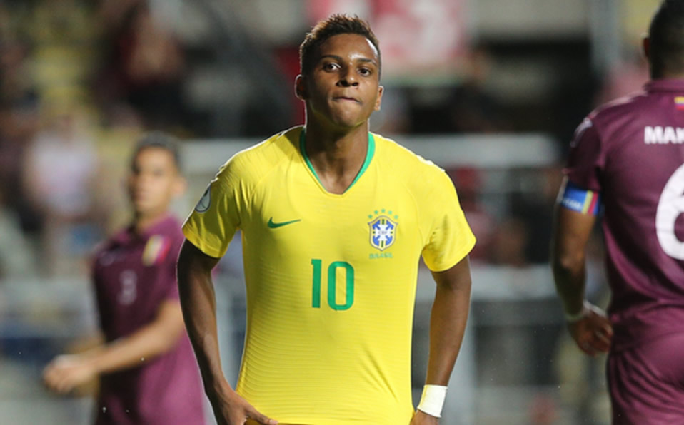 Rodrygo Goes seguro estará con Brasil en los Olímpicos. (AFP)