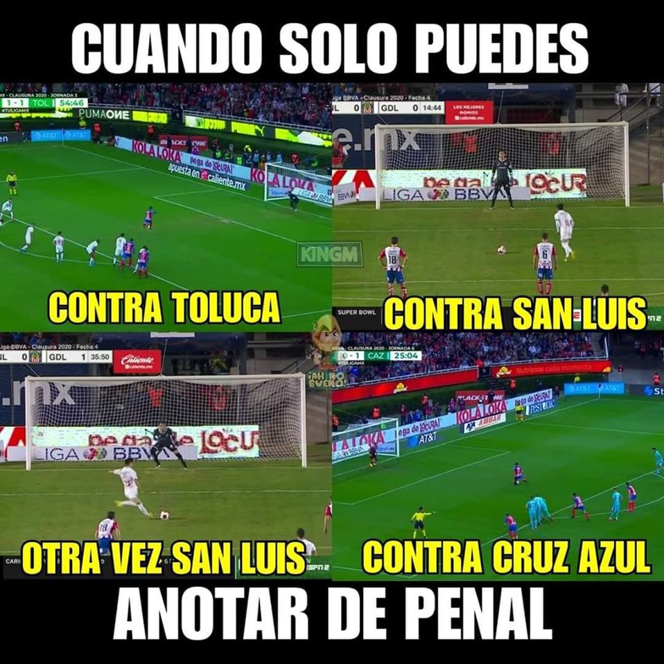 Los más divertidos memes de la Jornada 6 del Clausura 2020.