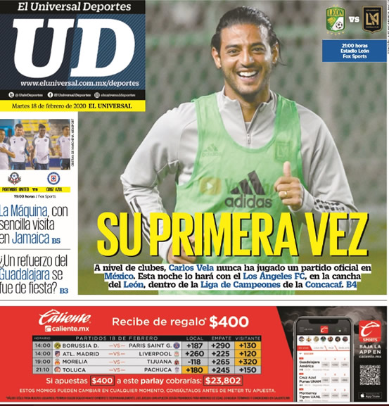 Portadas diarios deportivos en el mundo del 18 de febrero de 2020