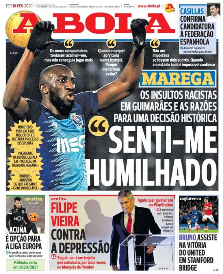 Portadas diarios deportivos en el mundo del 18 de febrero de 2020