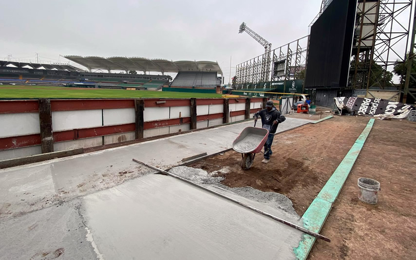 En la zona de los jardines también se están realizando trabajos