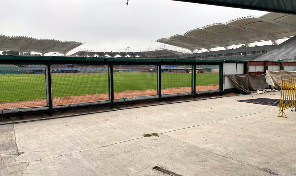 La vista desde uno de los bullpen del Estadio Madero