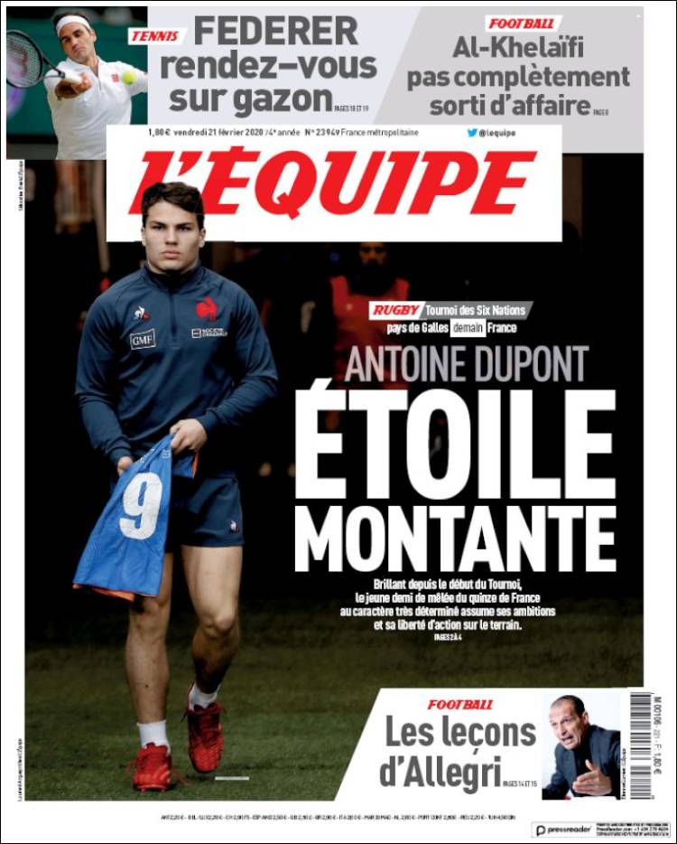 Portadas diarios deportivos en el mundo del 21 de febrero de 2020