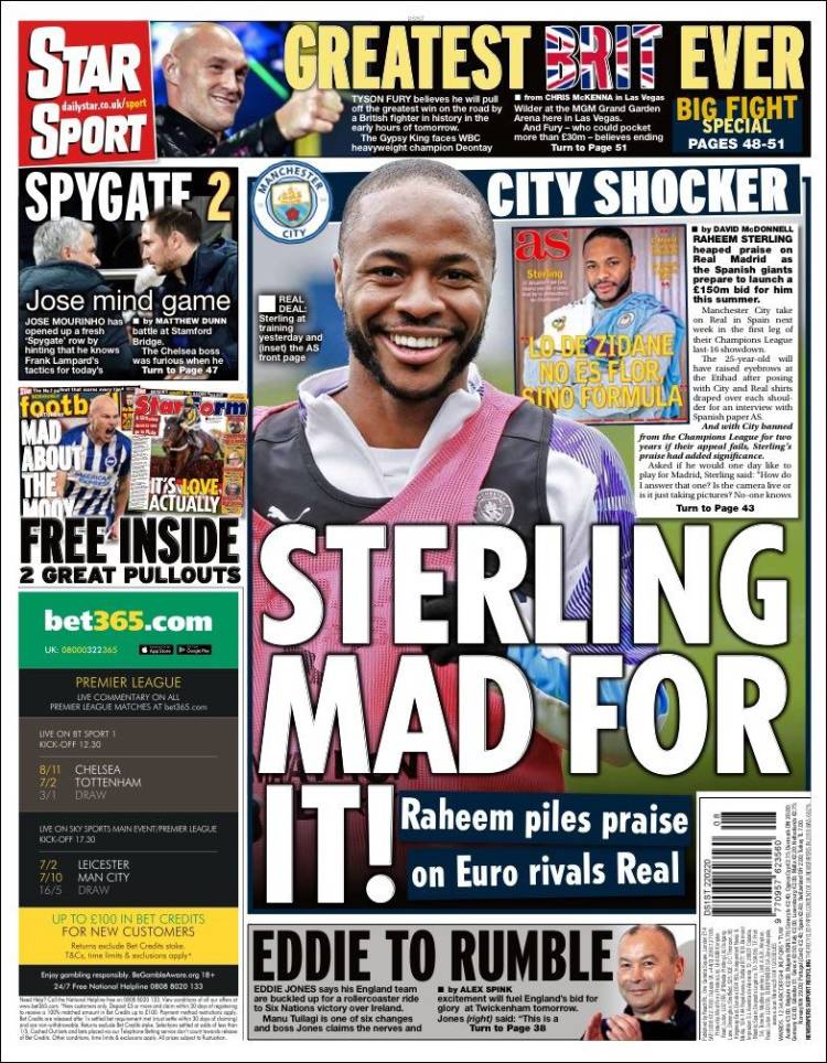 Portadas diarios deportivos en el mundo del 22 de febrero de 2020