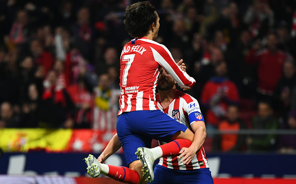 Atlético de Madrid es tercero con 43 puntos. (AFP)