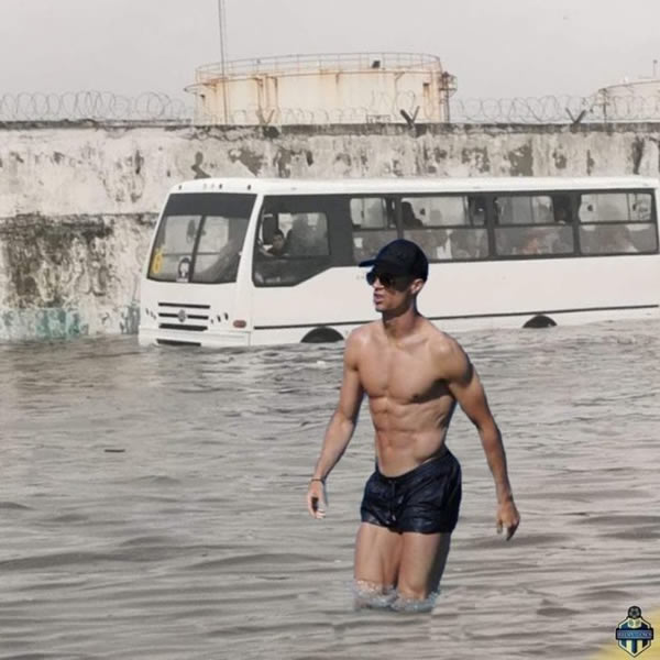 FOTOS: Cristiano Ronaldo en versión humilde gracias al Photoshop