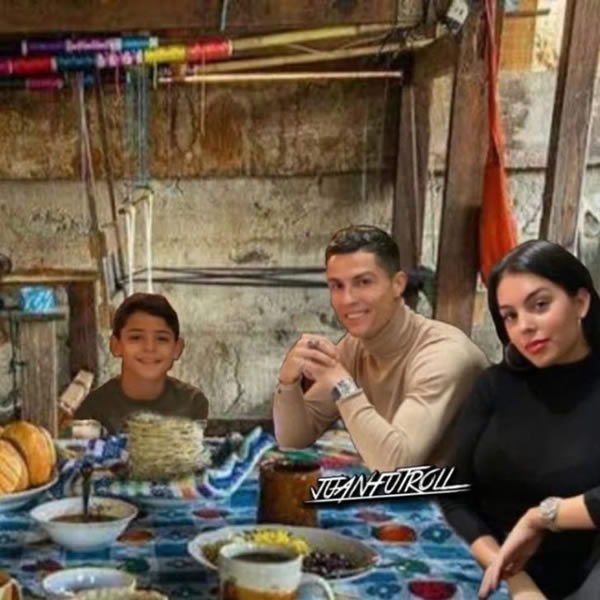 FOTOS: Cristiano Ronaldo en versión humilde gracias al Photoshop
