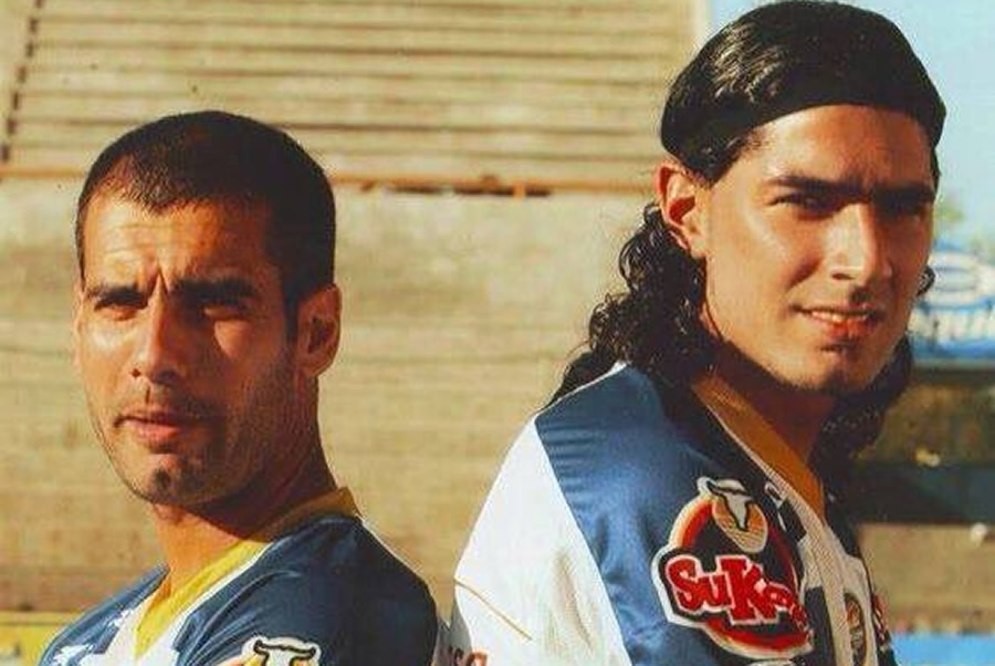 El Loco Abreu y Pep Guardiola, dos referentes de Dorados (FOTO: Twitter)
