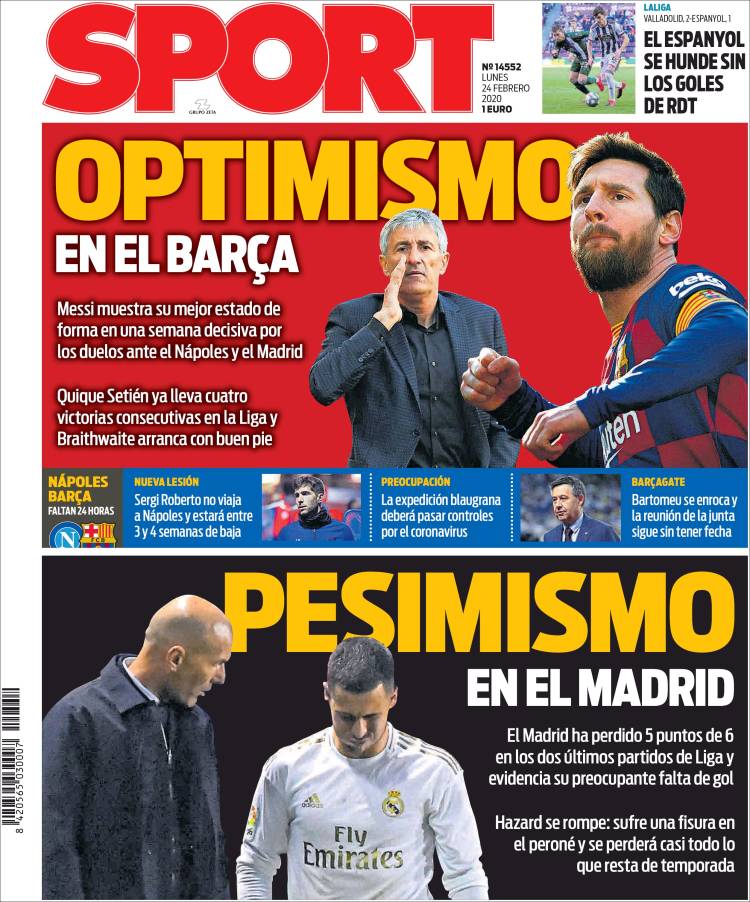 Las mejores portadas deportivas.