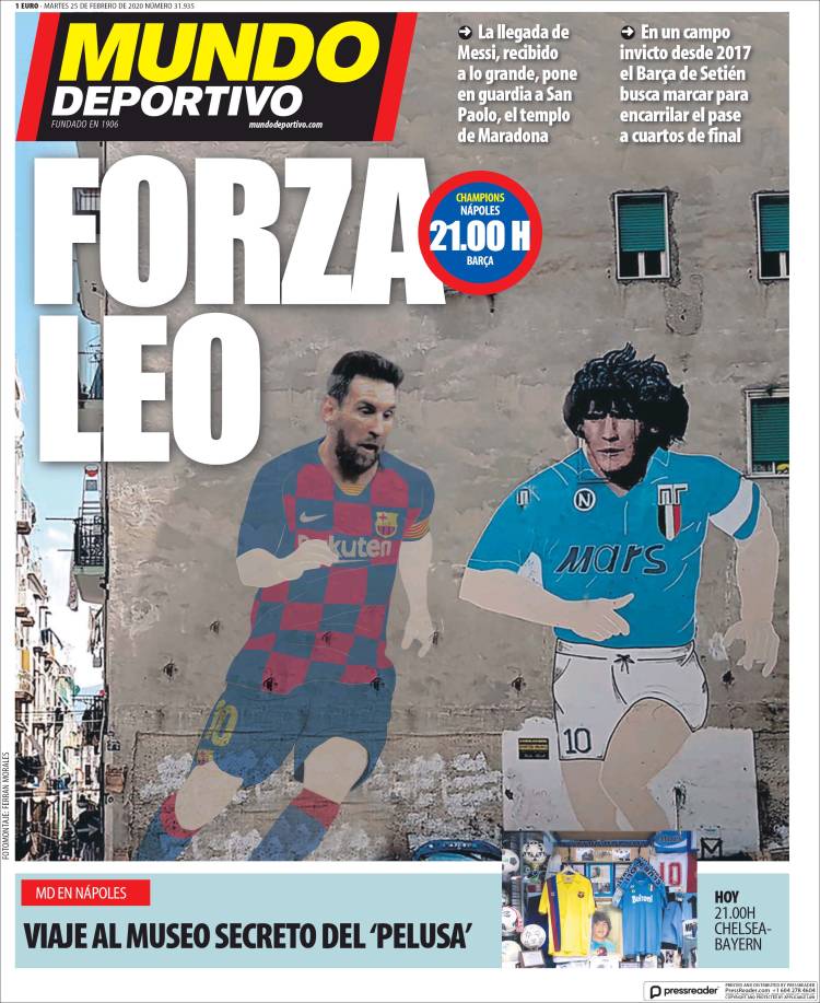 Noticias deportivas en los periódicos del mundo (25-febrero-2020)