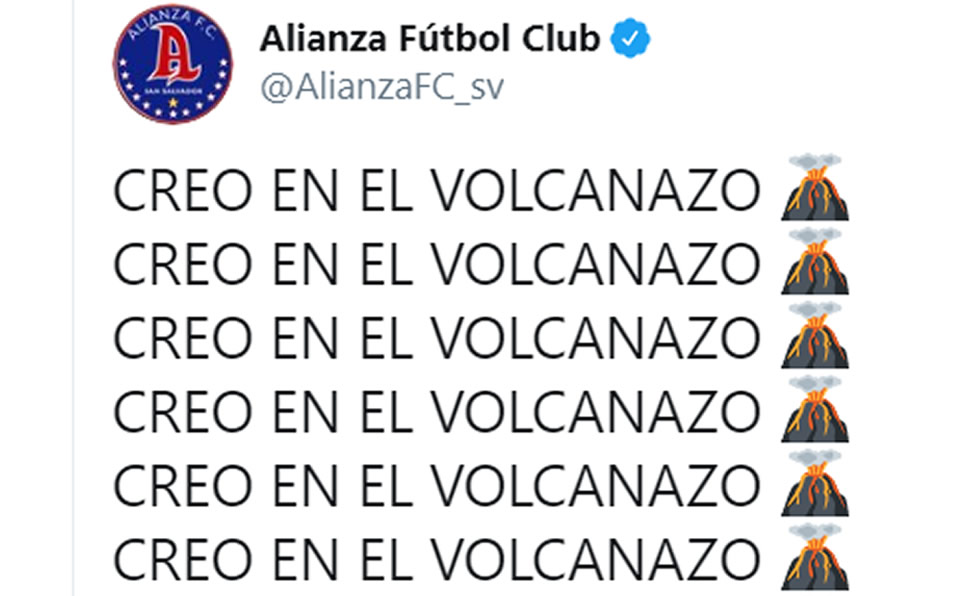 Este es el tuit que publicó el club centroamericano, previo al partido con Tigres. (Alianza)