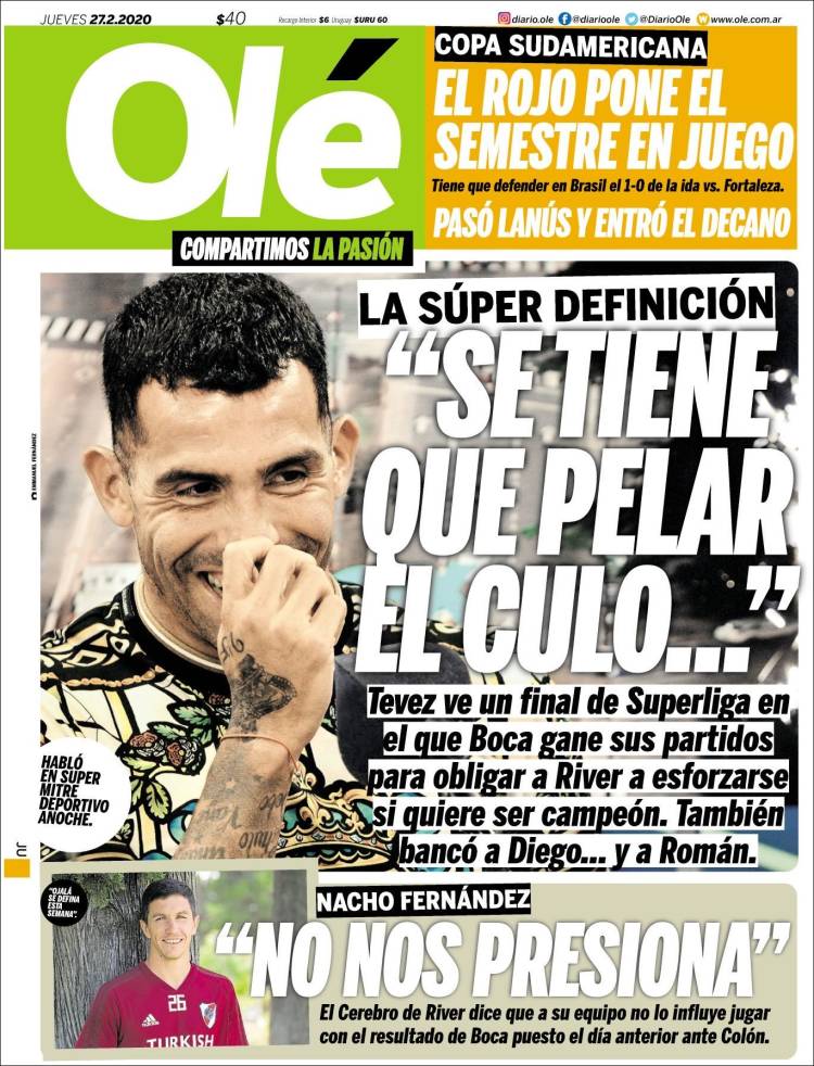 Noticias deportivas en los periódicos del mundo (27-febrero-2020)