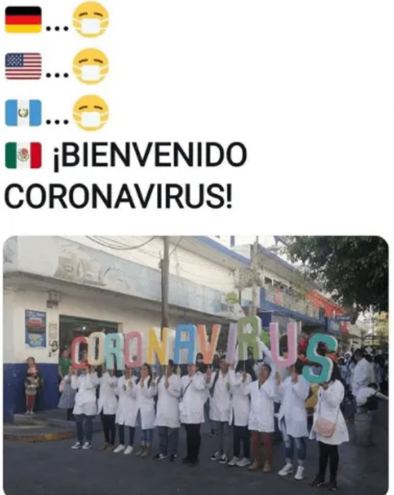 Mexicanos reaccionan con memes a la llegada del coronavirus.