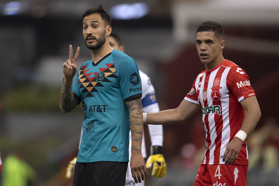 Emanuel Aguilera disputó su partido 101 con las Águilas. FOTO: Mexsport.
