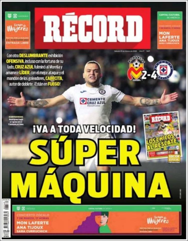 Noticias deportivas en los periódicos del mundo (29-febrero-2020)