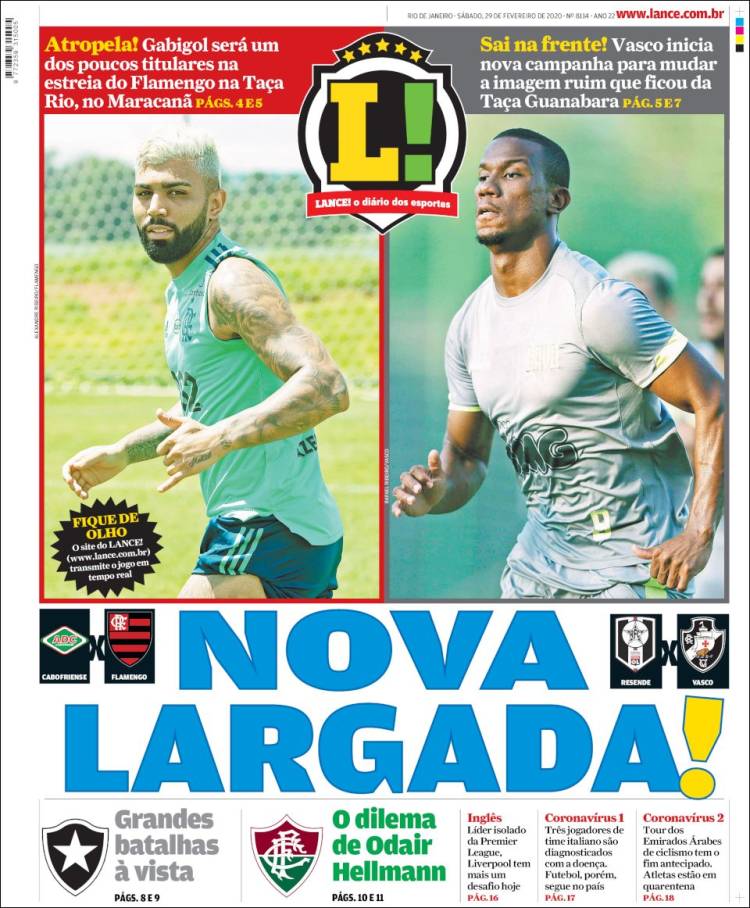 Noticias deportivas en los periódicos del mundo (29-febrero-2020)