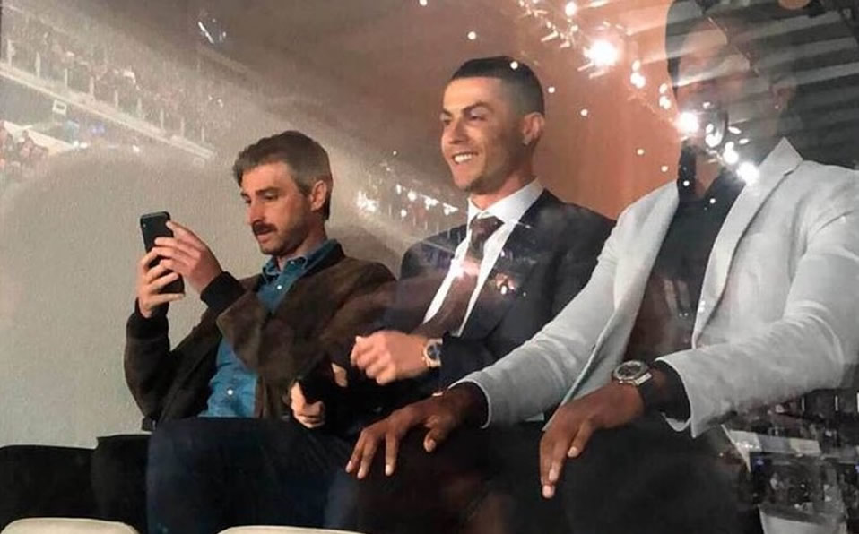 Cristiano estuvo en el Bernabéu. (@DonFutbol)