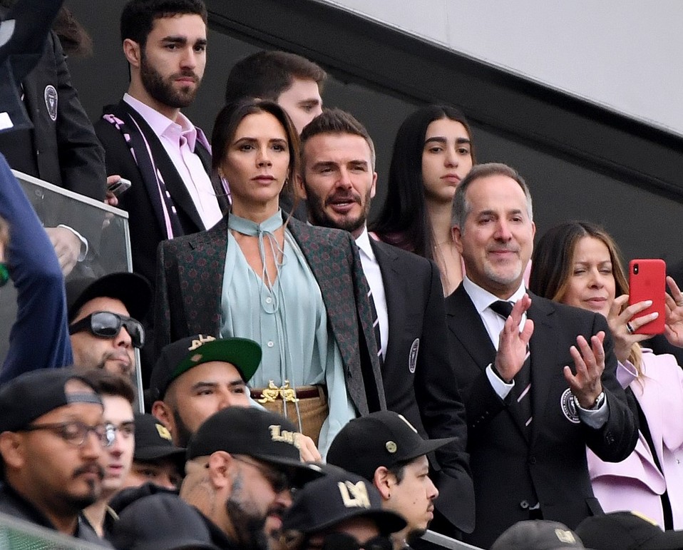 David Beckham presenció el debut de Inter Miami junto a su esposa, Victoria Beckham. (Foto: AFP)