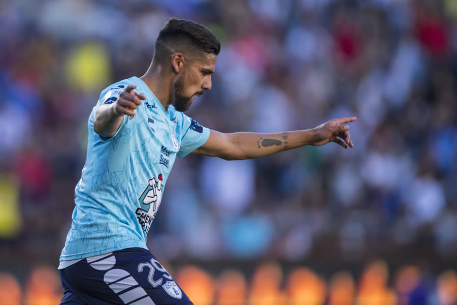 Franco Jara se convirtió en el goleador histórico de Pachuca al llegar a 81 tantos. FOTO: Mexsport.
