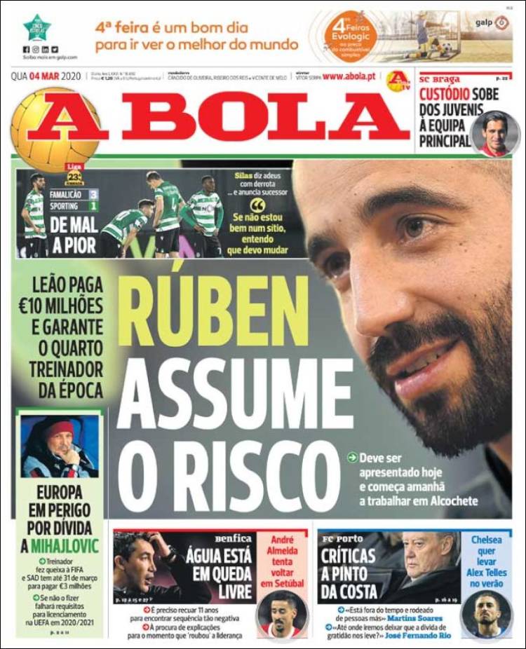 Noticias deportivas en los periódicos del mundo del 4 de marzo de 2020