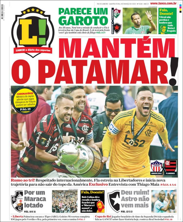 Noticias deportivas en los periódicos del mundo del 4 de marzo de 2020
