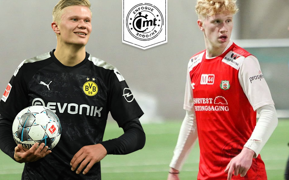 Erling Haaland y Albert Tjaaland comparten el apellido Braut como primos. (Footy Renders / Bryne FK)