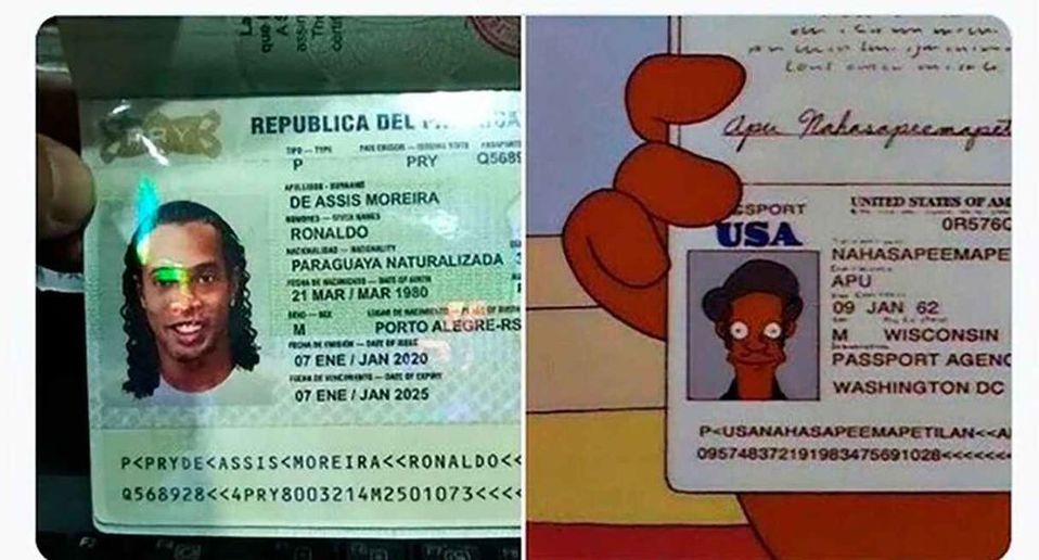 Los Simpson predijeron el pasaporte falso de Ronaldinho.