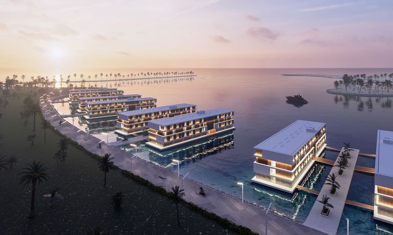 La organización de la Copa del Mundo de Qatar 2022 junto a inmobiliariastrabajan en hoteles flotantes (FOTO: admares)