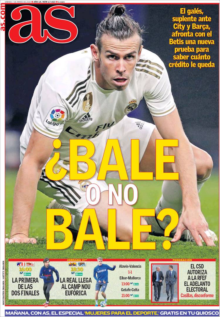 Noticias deportivas en los periódicos del mundo del 7 de marzo de 2020