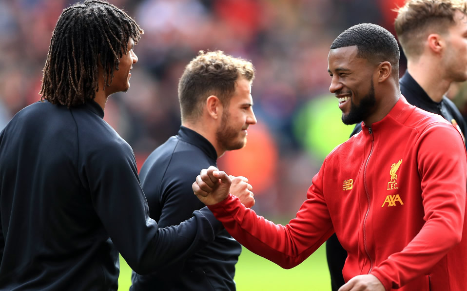 Wijnaldum previo al duelo ante el Bournemouth. (Twitter)