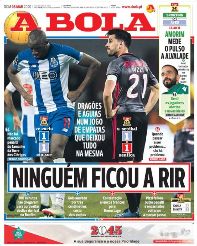 Noticias deportivas en los periódicos del mundo del 8 de marzo de 2020