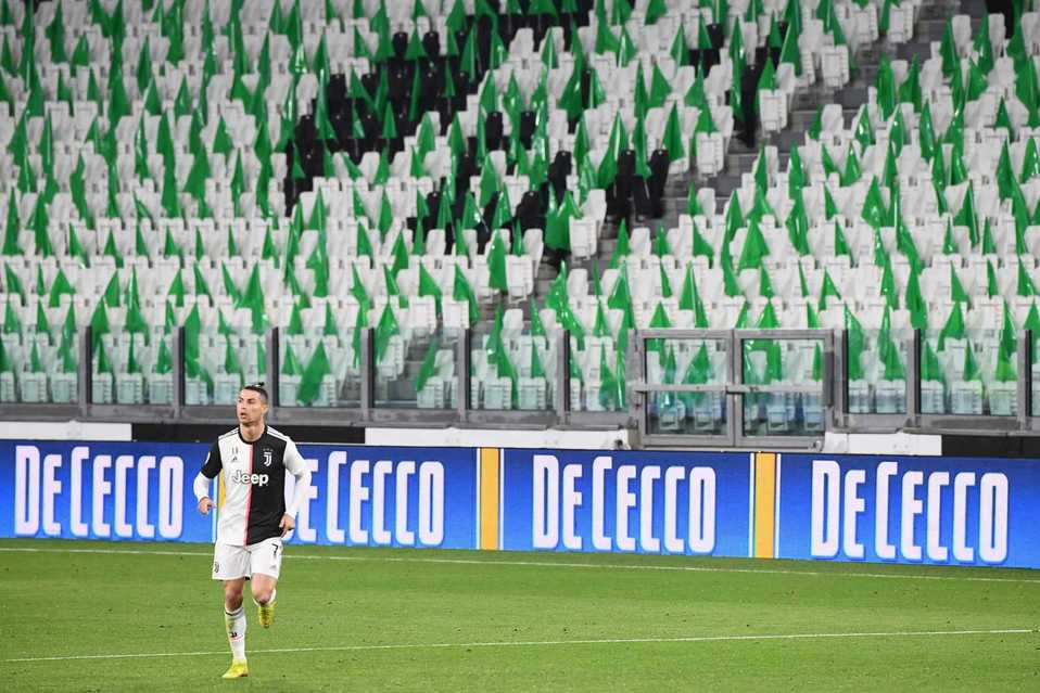 La sombría celebración de los 1000 juegos de Cristiano Ronaldo. (Foto: AFP)