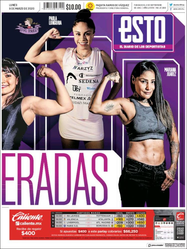 Noticias deportivas en los periódicos del mundo del 9 de marzo de 2020