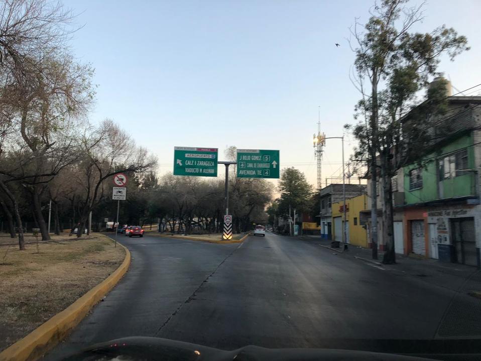 El tráfico también se ve reducido este 9 de marzo (FOTO: Twitter)