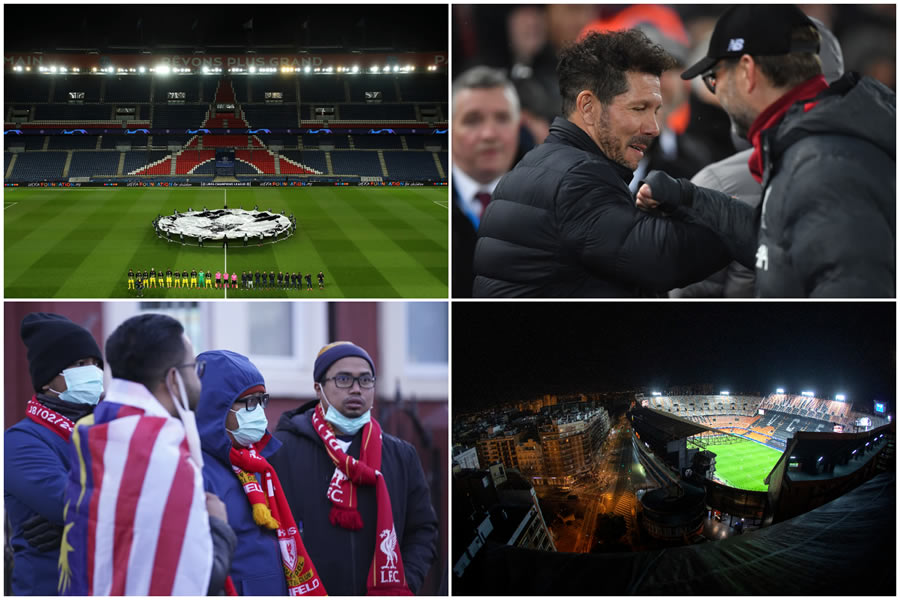 Así se vivió esta Jornada de la Champions League en medio de la pandemia. FOTOS: AP | AFP