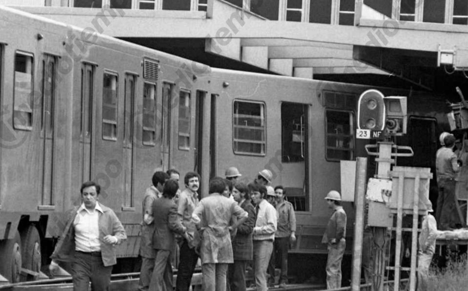 Descarrilamiento en Tasqueña 14 de Agosto de 1972. (Archivo Milenio)