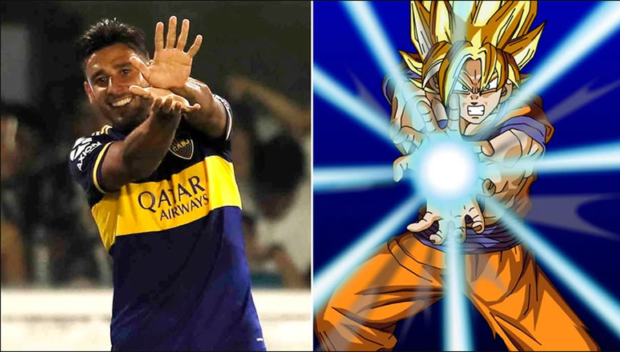 El Genki-dama también ha estado en el repertorio de festejos del jugador de Boca Juniors.