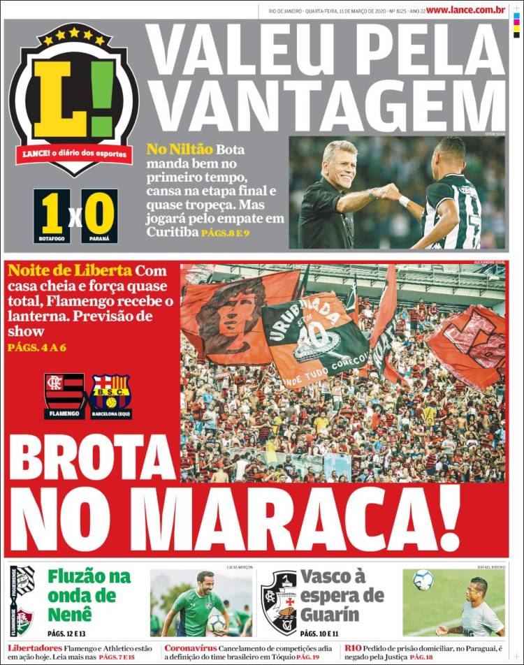 Noticias deportivas en los periódicos del mundo de 11 de marzo de 2020