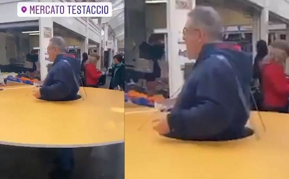 Para algunos fue cómico, pero esta es la forma en que hombre evita contagiarse en Italia por coronavirus. (daniel.bondi.1)