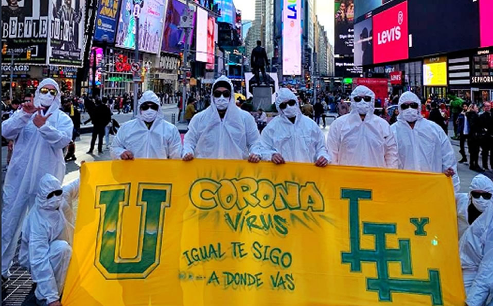 La afición de Tigres acudió a Nueva York al juego de Concachampions. (@LIBRESYLOKOS)