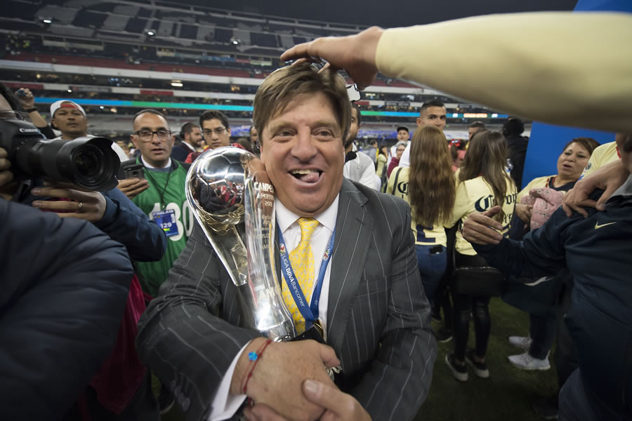 En 2018, ya con 50 años de vida, el Piojo volvió a ser campeón con las Águilas en la Liga MX. FOTO: Mexsport.